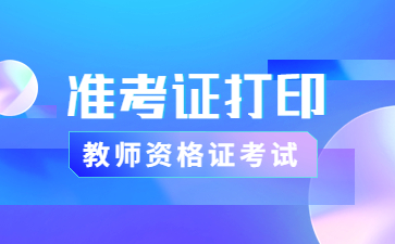 四川教师资格证笔试准考证打印